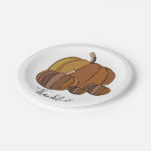 カボキンサンクスギビングパーティー ペーパープレート (アングル)