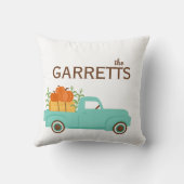 カボキンズキュートラックファミリーネームハロー秋 クッション (裏面)