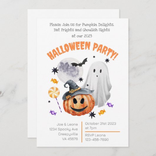 カボキンズグール&こうもりズフライツ2023ハロウィーン 招待状 (正面/裏面)