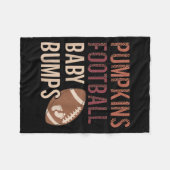 カボキンズサッカーベビーバンプ妊娠Thanksgivin フリースブランケット (正面(横))