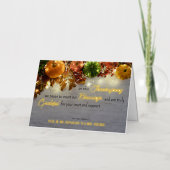 カボキンズベトリー感謝祭恵み 箔シーズンカード (正面)