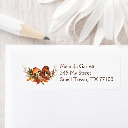 カボキンズマッシュルーム秋感謝祭ラベル ラベル (インサイチュ)