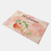 カボキンズ&つる植物秋秋歓迎 ドアマット (アングル)