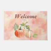 カボキンズ&つる植物秋秋歓迎 ドアマット (正面)