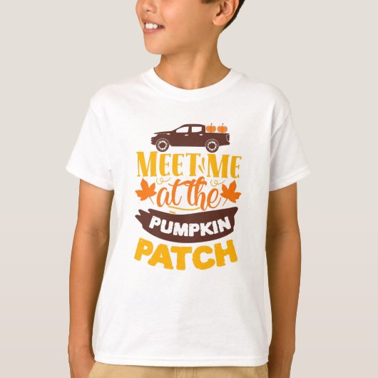カボキンパッチファーム秋のスローガンで会う Tシャツ (正面)