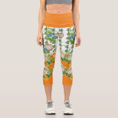 カボキンパッチフェスティバル秋カラーブリーグリーン カプリレギンス (正面)