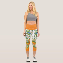 カボキンパッチフェスティバル秋カラーブリーグリーン カプリレギンス