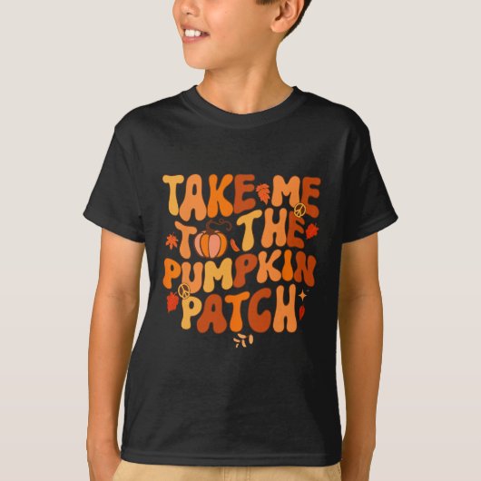 カボキンパッチ秋秋Thanksgivに私を連れて行く Tシャツ (正面)