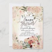 カボキンボホフラワーズベビーシャワー 招待状 (正面)