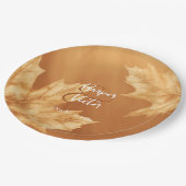 カボキンメープル離れアント秋の結婚式ナプキン ペーパープレート (アングル)