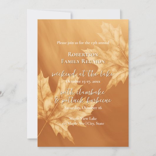 カボキンメープル離れ秋ファミリー懇親会 招待状 (正面)