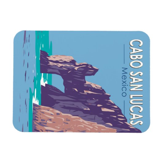 カボサンルーカスアーチメキシコトラベルアートヴィンテージ マグネット (横)