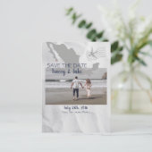 カボサンルーカスデスティネーションウェディング日付を保存 案内ポストカード (スタンド正面)
