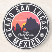 カボサンルーカスメキシコアーチヴィンテージレトロサンセット コースター (正面)