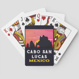 カボサンルーカスメキシコアーチヴィンテージレトロサンセット トランプ