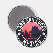 カボサンルーカスメキシコアーチヴィンテージレトロサンセット マグネット (正面/裏面)