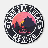 カボサンルーカスメキシコアーチヴィンテージレトロサンセット マグネット (正面)