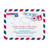 カボサンルーカスメキシコエアメール |日付を3x4で保存 マグネット (横)