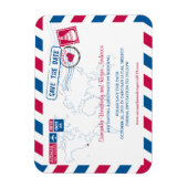 カボサンルーカスメキシコエアメール |日付を3x4で保存 マグネット (縦)