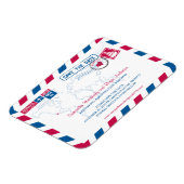 カボサンルーカスメキシコエアメール |日付を3x4で保存 マグネット (左側)