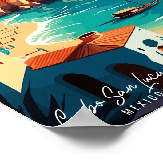 カボサンルーカスメキシコトラベルアートヴィンテージ ポスター (角)