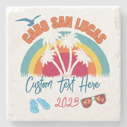 カボサンルーカスメキシコバケーションパーソナライゼーション ストーンコースター (正面)
