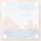 カボサンルーカスメキシコ ガラスコースター (裏面)