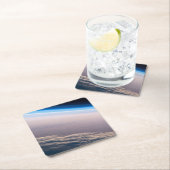 カボサンルーカス沖の公転の夕日 スクエアペーパーコースター (インサイチュ)