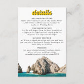 カボサンルーカス結婚式招待状詳細 エンクロージャーカード (正面)