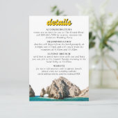 カボサンルーカス結婚式招待状詳細 エンクロージャーカード (スタンド正面)