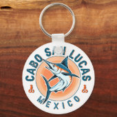 カボサンルーカス航海の魚釣りサイルフィッシュヴィンテージ キーホルダー (正面)