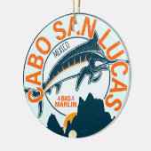 カボサンルーカス航海の魚釣りサイルフィッシュヴィンテージ セラミックオーナメント (左)