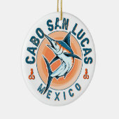 カボサンルーカス航海の魚釣りサイルフィッシュヴィンテージ セラミックオーナメント (右)