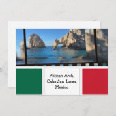 カボサンルーカス・ペリカンアーチ 招待状 (正面/裏面)