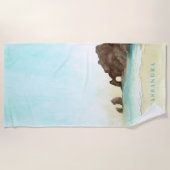 カボサンルーカス | El Arco |トウパーソナライズされたービーチ ビーチタオル (正面)