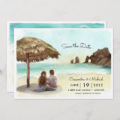 カボサンルーカス | El Arco |宛先ウェディング請求書 招待状 (正面/裏面)