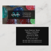 カボション風にパチパチ音をたてられたビードの名刺 名刺 (正面/裏面)