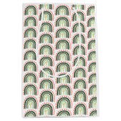 カボスアーティザンレインボーモダンデザートサグアーロおもしろい ミディアムペーパーバッグ (正面)