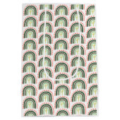 カボスアーティザンレインボーモダンデザートサグアーロおもしろい ミディアムペーパーバッグ (裏面)