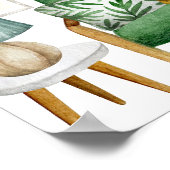 カボスエレガントガーデンの水彩 ポスター (角)