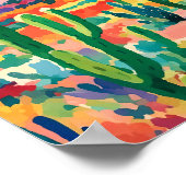 カボスカラフルウォーターカラーアートプリント ポスター (角)