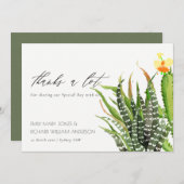 カボスモダンガーデンの水の色ありがとう サンキューカード (正面/裏面)