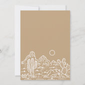 カボスモダンラインアートデザート結婚式招待状 招待状 (裏面)