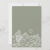 カボスモダンラインアートデザート結婚式招待状 招待状 (裏面)