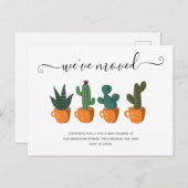 カボスモダン書道引っ越しましたニューホーム 案内ポストカード (正面/裏面)