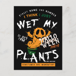 カボス不気味カンプキンハローウィンパーティ招待状 ポストカード
