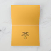 カボチお洒落ャパッチオン淡い色のイエローハロウィーン カード (内部)