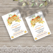 カボチャあなたの脂肪のズボンを取得する準備ができている感謝祭 招待状