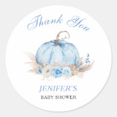 カボチャありがとう ラウンドシール (正面)