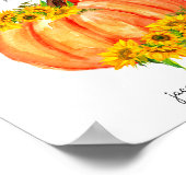 カボチャおしゃぶり狩りベビーシャワー ポスター (角)